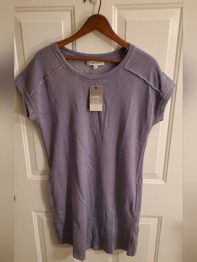 Hippie Rose Dusty Lavender Short Sleeve Tee Dress